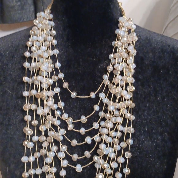 Elegant Multi-Layer Beaded Necklace - Picture 4 of 9